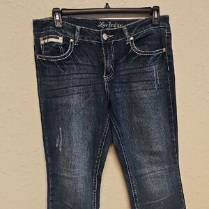 Love Indigo Dark Blue Bootcut Jeans